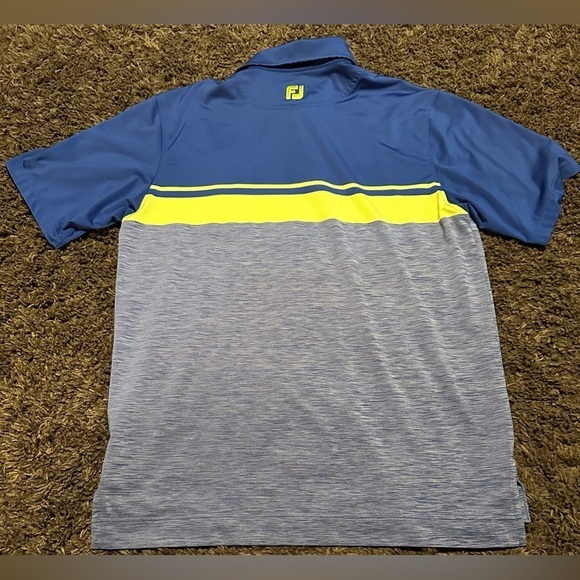 FootJoy Blue and Gray Men's Size Medium Polo Shirt EUC - Picture 5 of 6